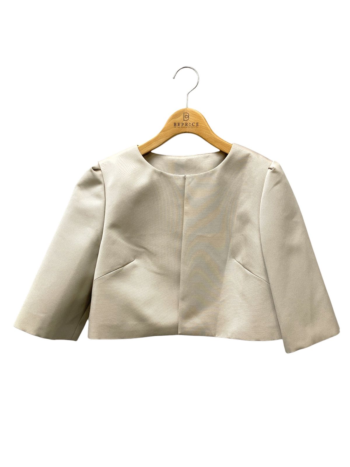 ルネ Jacket 6513950 ノーカラージャケット 36 グレージュ ITCJYDDDXZVV