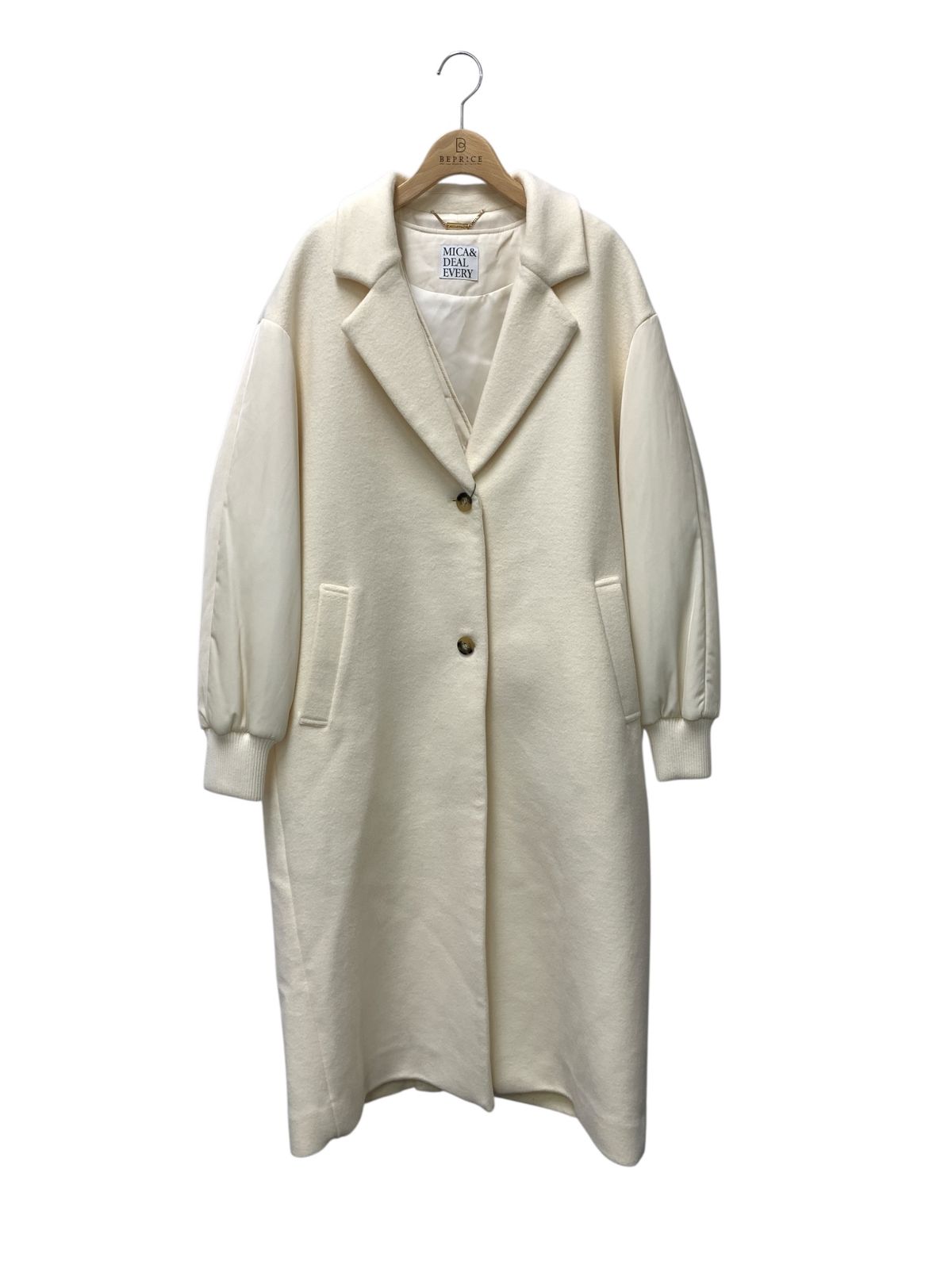マイカアンドディール sleeve batting coat with vest 0122407288 コート F ホワイト ライナー付き IT2NL4X97A3K