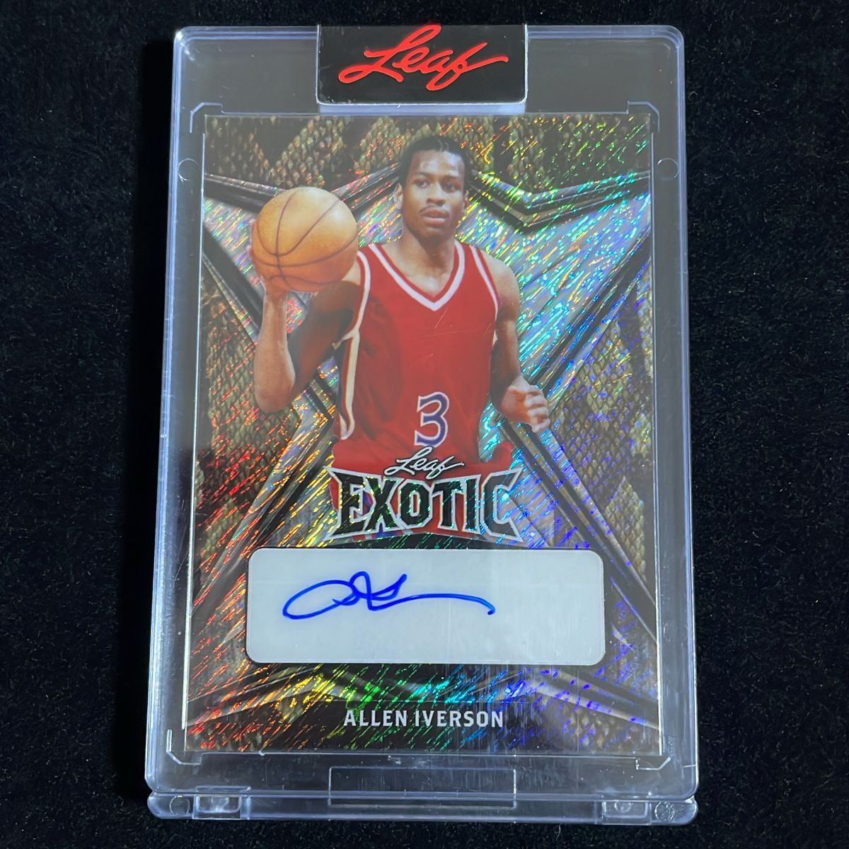 【9枚限定 9/9】Allen Iverson アレン・アイバーソン Leaf Exotic 2022 /9 Last Number Auto サイン 直筆 セブンティシクサーズ 76ers