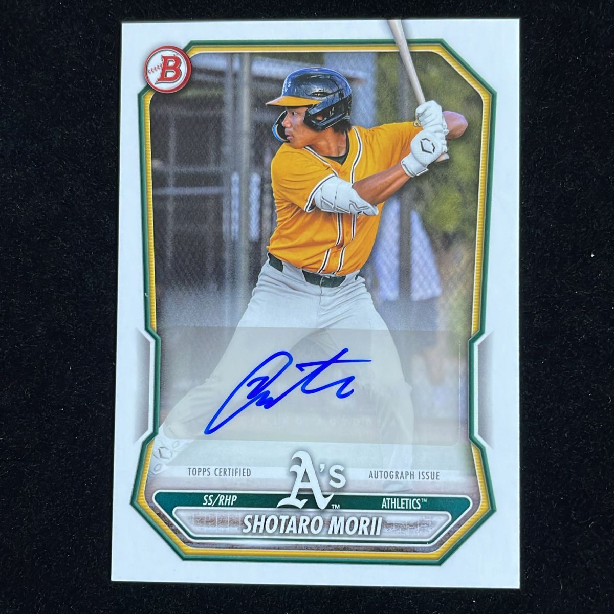 森井翔太郎 Shotaro Morii Topps Bowman 2026 Auto 直筆 サイン MLB Athletics