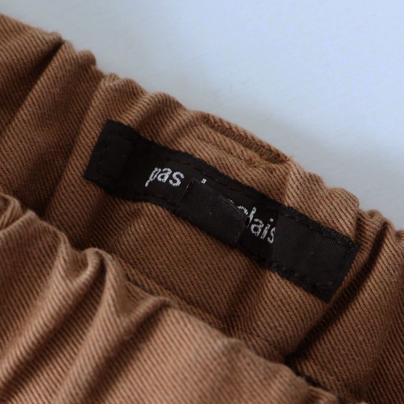 パドカレ pas de calais 製品染めイージーテーパードパンツ 36