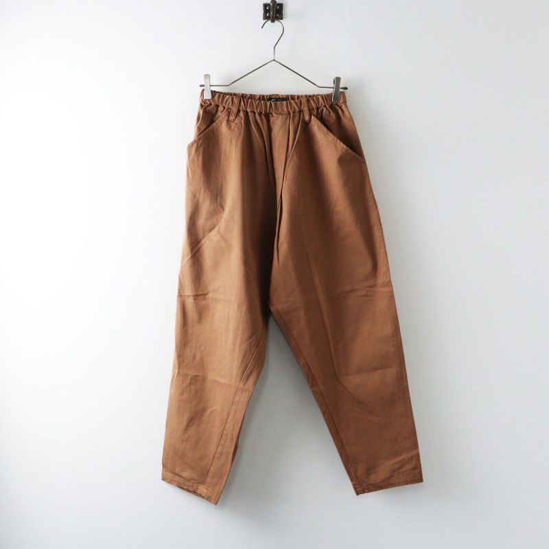 パドカレ　サルエルパンツ ブラウン パドカレ pas de calais 製品染めイージーテーパードパンツ 36