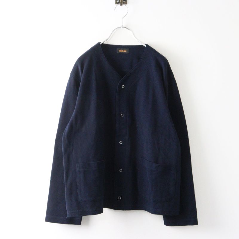 2023SS チマラ chimala RACHEL KNIT OPEN JACKET ランセル ニット オープンジャケット XS｜ネイビー スナップ【2400015005072】