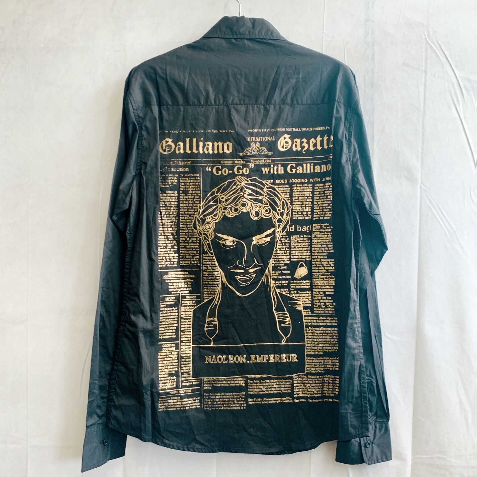 JOHN GALLIANO ジョンガリアーノ バックプリントシャツ 長袖トップス