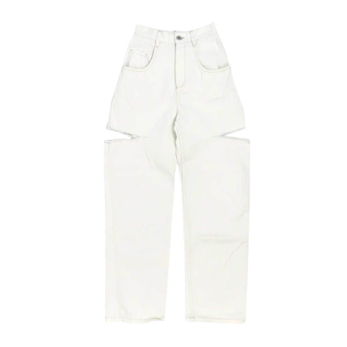 マルタンマルジェラ スラッシュ ディテール デニムジーンズ SS1LA0106 レディース ホワイト MARTIN MARGIELA【中古】 【アパレル・小物】