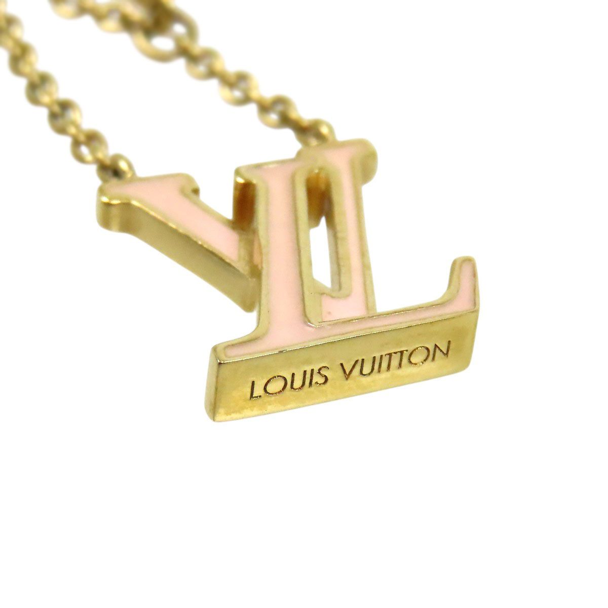 Louis Vuitton LVアイコニックピンクゴールドロゴ ネックレス 【公式通販】