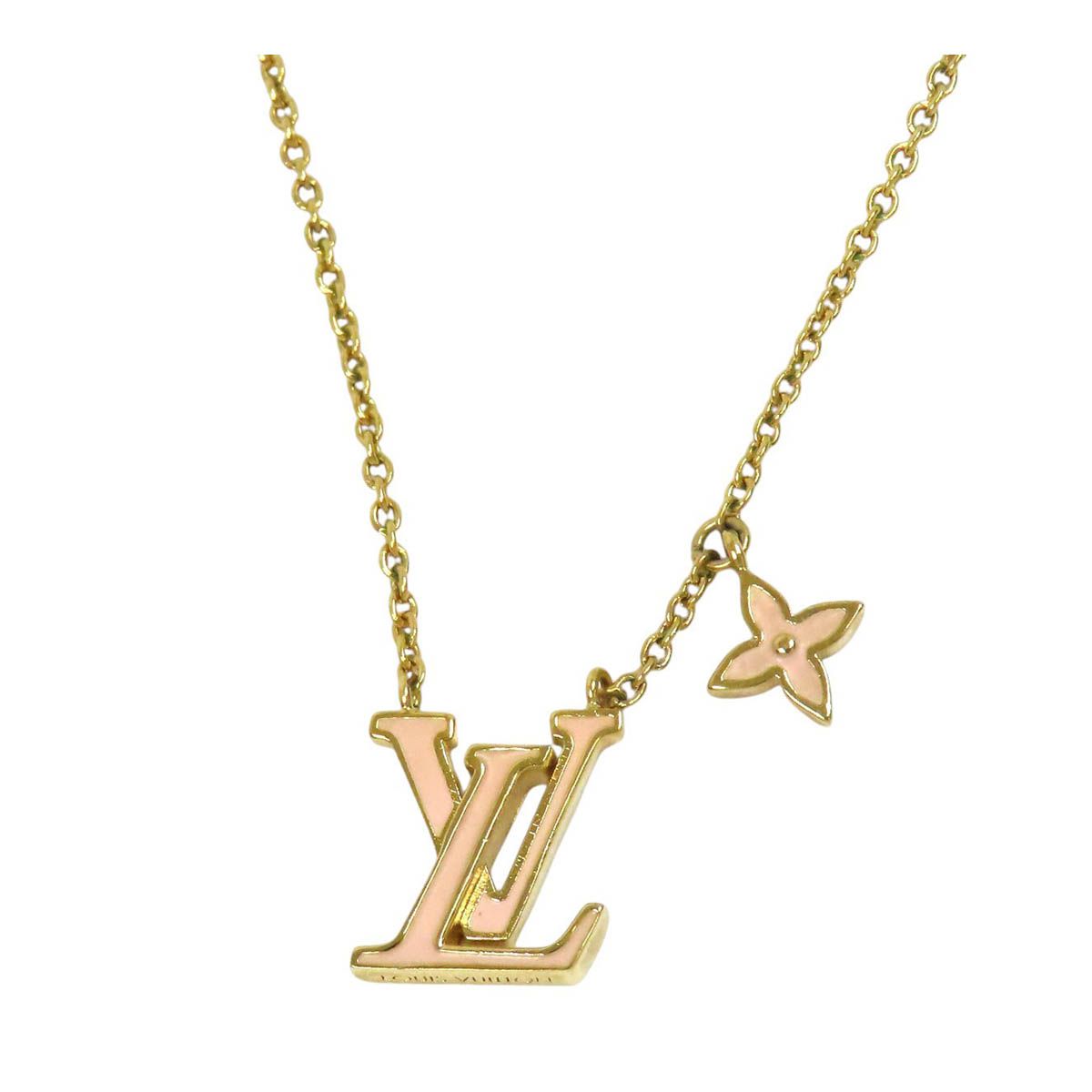 ルイヴィトン ネックレス LV アイコニック エナメル M01215 メタル ユニセックス ピンク LOUIS VUITTON【中古】 【アパレル・小物】