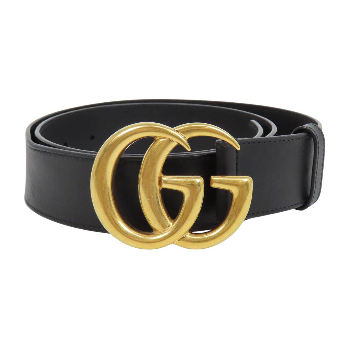 グッチ GG バックル ベルト 90 601254 レザー GP ユニセックス ブラック GUCCI【中古】 【アパレル・小物】