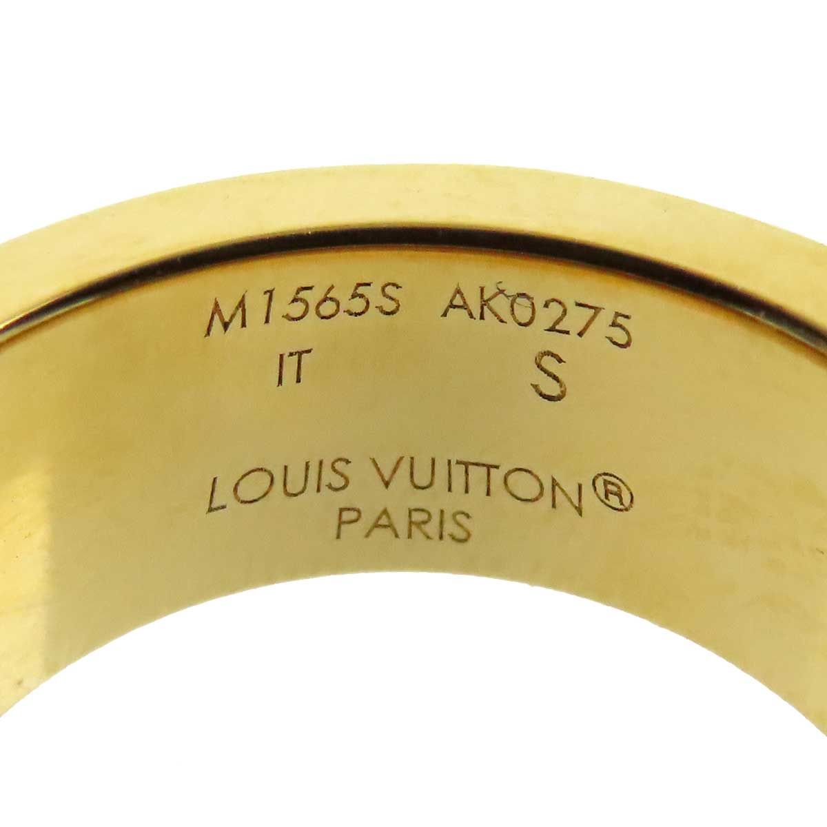 Louis Vuitton ホワイト モノグラムチャーム M1565S ルイヴィトン リング ナノ グラム エナメル モノグラム 9.5号 M1565S
