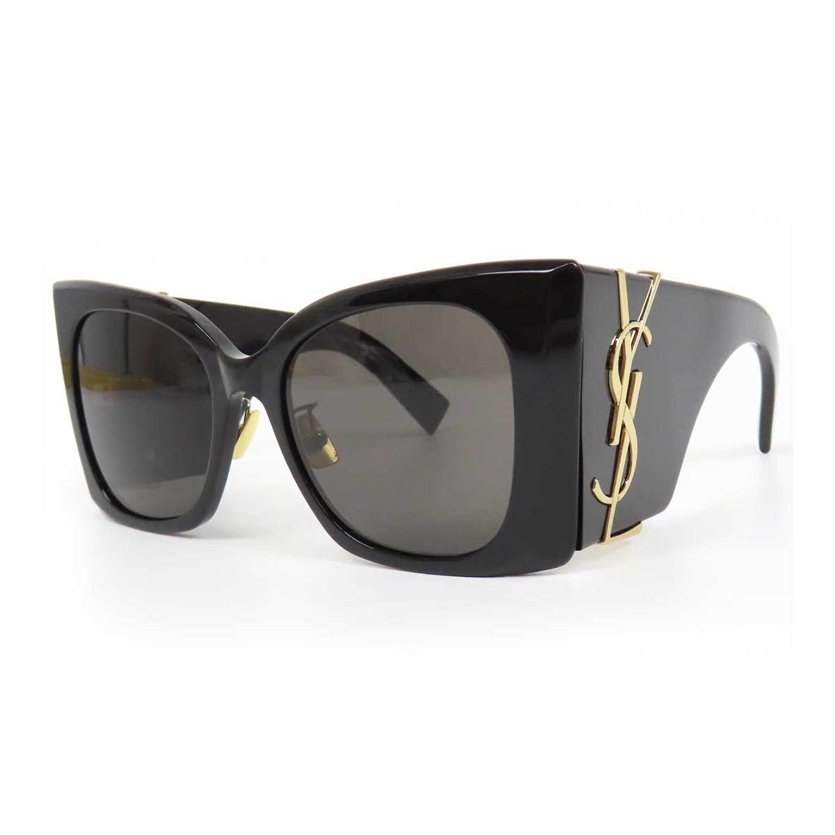 イヴサンローラン F BLAZE YSL ロゴ テンプル サングラス SL M119 ユニセックス ブラック YVES SAINT LAURENT【中古】 【アパレル・小物】