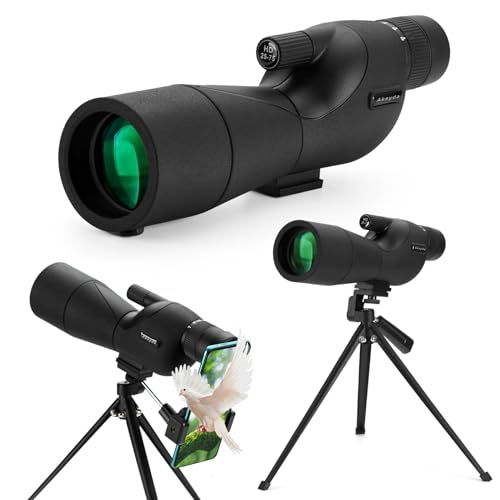25-75x60mm フィールドスコープ 望遠鏡 バードウォッチング 望遠鏡 望遠鏡 高倍率 単眼きょう 高倍率 スマホ 望遠スコープ スポッティングスコープ アーチェリー 野鳥観察 星空観察 星雲 (25-75x60mm)★m 9e4a795b 9,405円
