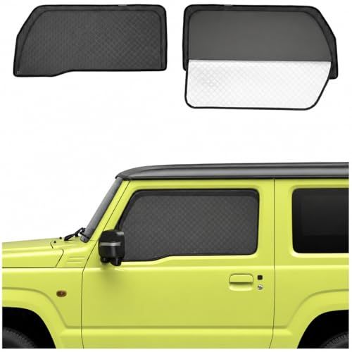 【2in1 サンシェード+カーテン 一体式】MWWM スズキ ジムニー ノマド JC74 サンシェード メッシュカーテン JIMNY NOMADE/SIERRA サイド用 カーシェード マグネット 換気 UVカット 防虫 運転席 助手席 遮光 f57ab496