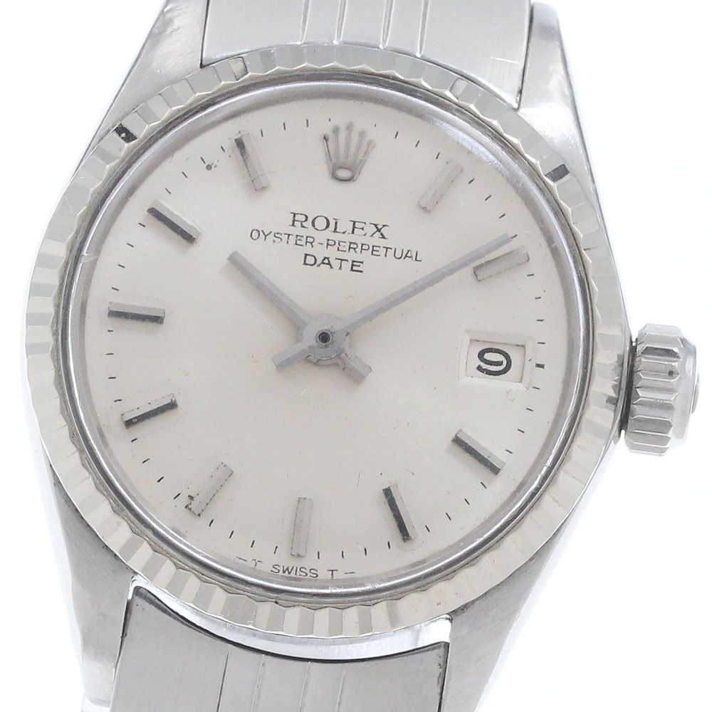 ジャンク ロレックス ROLEX 6517 オイスターパーペチュアル デイト WGベゼル Cal.1161 自動巻き レディース _950877