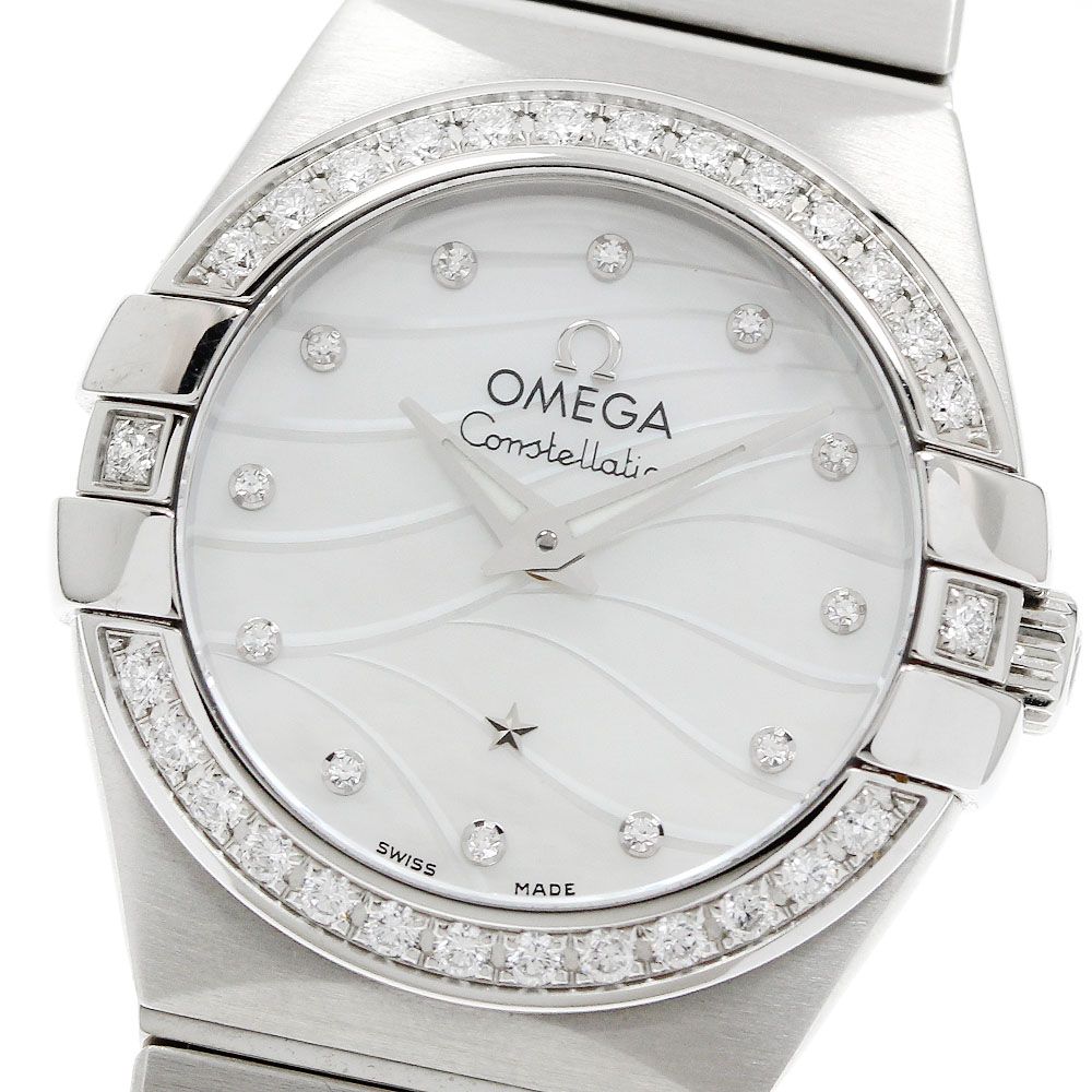 オメガ OMEGA 123.15.24.60.55.002 コンステレーション 12P ダイヤベゼル クォーツ レディース 良品 保証書付き_962109