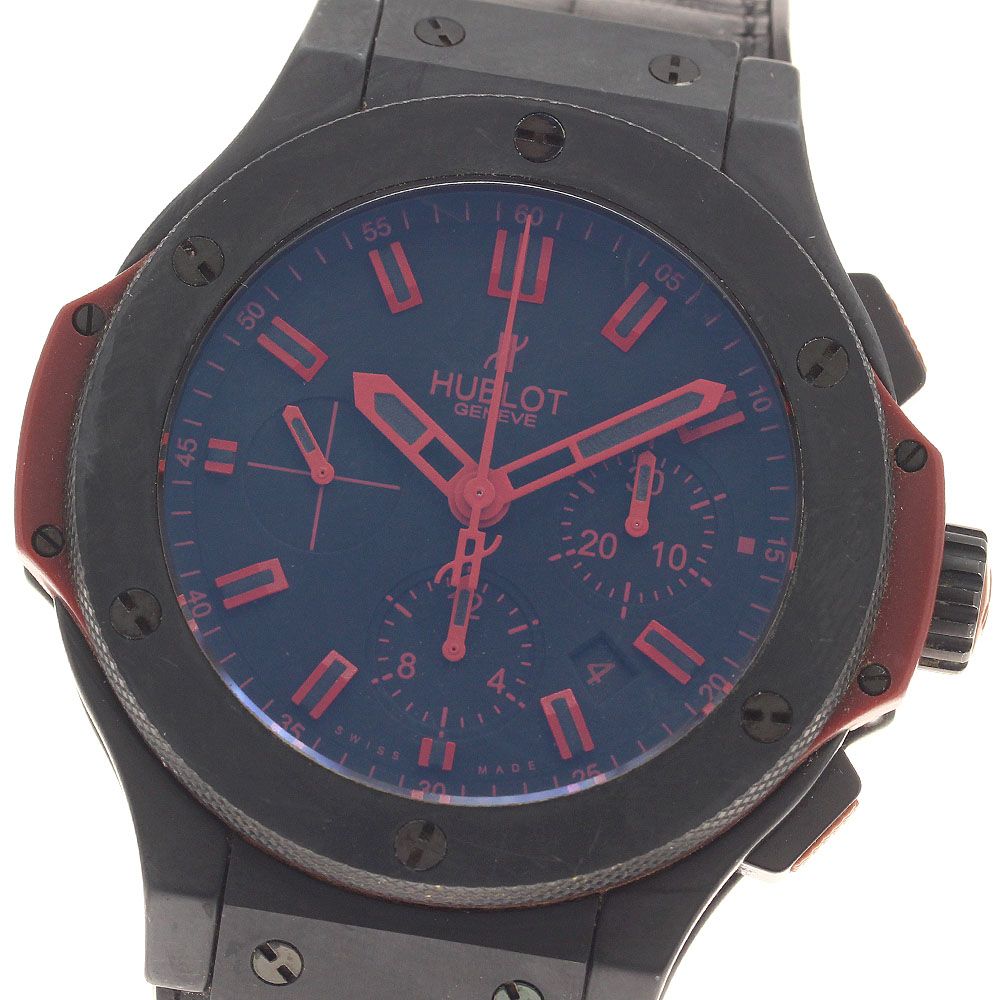 ウブロ HUBLOT 301.CI.1130.GR.ABR10 ビッグバン オールブラックレッド 世界限定500本 自動巻き メンズ _958623