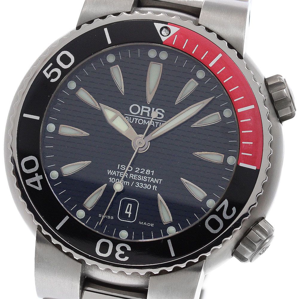 オリス ORIS 633-7541 プロフェッショナル ダイバー デイト 自動巻き メンズ 保証書付き_955025