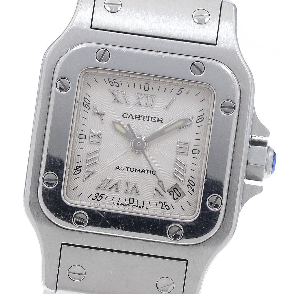 カルティエ CARTIER W20044D6 サントスガルベSM デイト 自動巻き レディース 保証書付き_958666