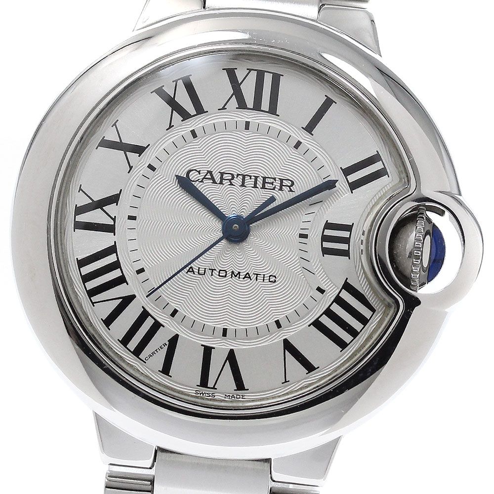 カルティエ CARTIER W6920071 バロンブルー MM 自動巻き ボーイズ 保証書付き_963155