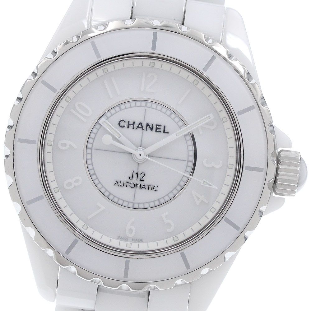 シャネル CHANEL H3443 J12 ホワイトファントム 自動巻き メンズ 美品 _956707