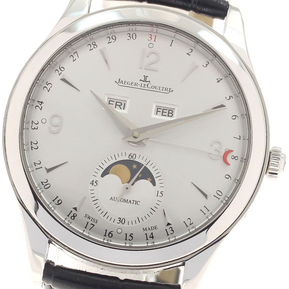 ジャガー・ルクルト JAEGER-LECOULTRE Q1558420/176.8.12.S マスターカレンダー ムーンフェイズ 自動巻き メンズ 良品 保証書付き_957944