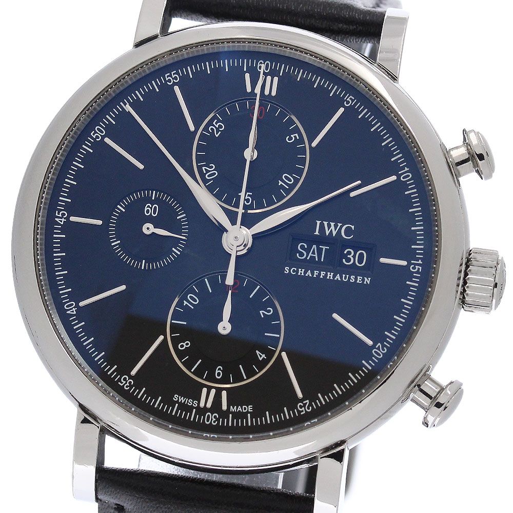 IWC SCHAFFHAUSEN IW391008 ポートフィノ デイデイト クロノグラフ 自動巻き メンズ 保証書付き_950601