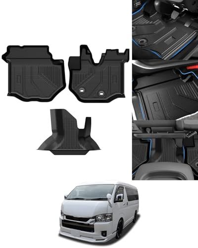 R★Mixsuper ハイエース 200系 フロアマット ワイドボディ 防水 立体カーマット 1型 2型 3型 4型 5型 6型 7型 専用 3D カーマット 2004年8月? HIACE 200 カスタムパーツ TPE素材 車種専用設計 耐 23917b54