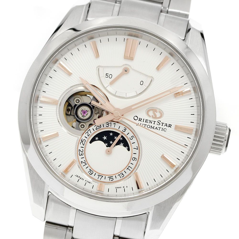 オリエント ORIENT F7M6-UAA0/RK-AY0003S オリエントスター ムーンフェイズ 自動巻き メンズ 箱・保証書付き_963221