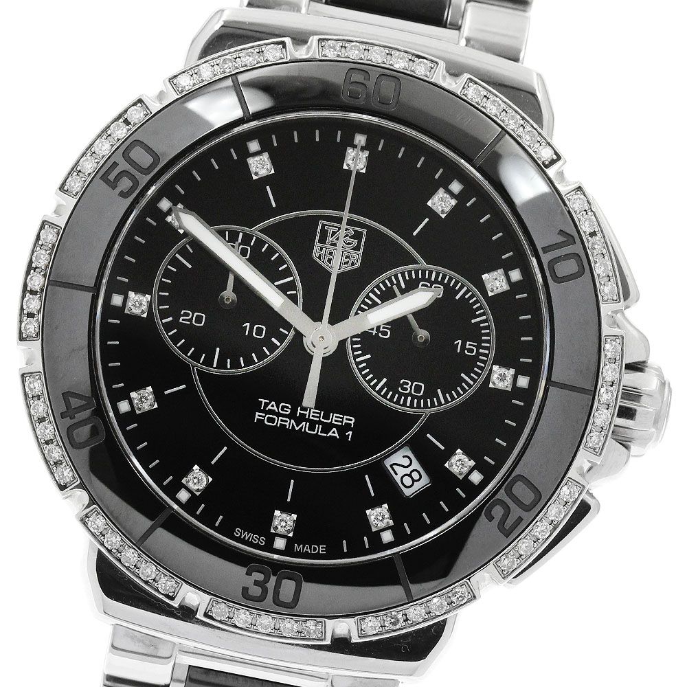 タグホイヤー TAG HEUER CAH1212 フォーミュラ1 レディダイヤモンド クロノグラフ クォーツ レディース 良品 _960565