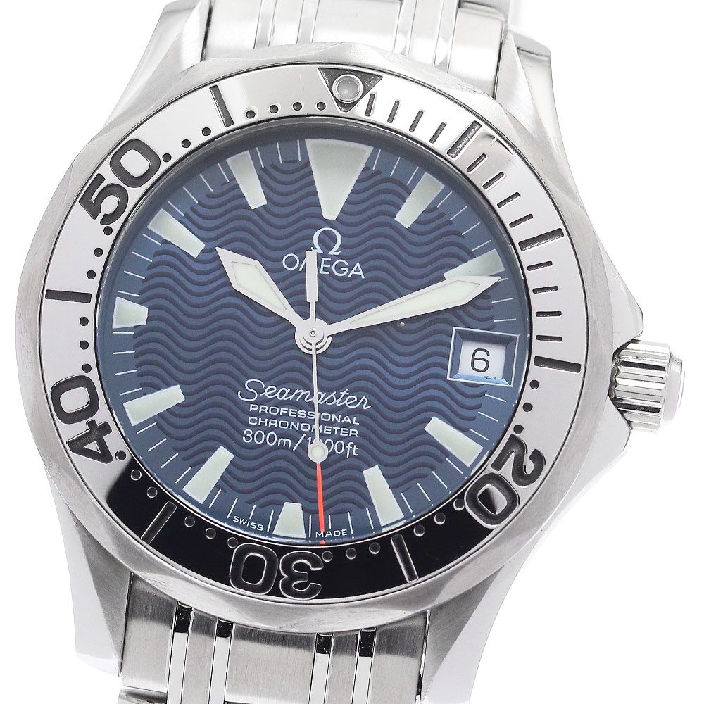 オメガ OMEGA 2554.80 シーマスター 300m ジャックマイヨール 1999 デイト 自動巻き ボーイズ _958562