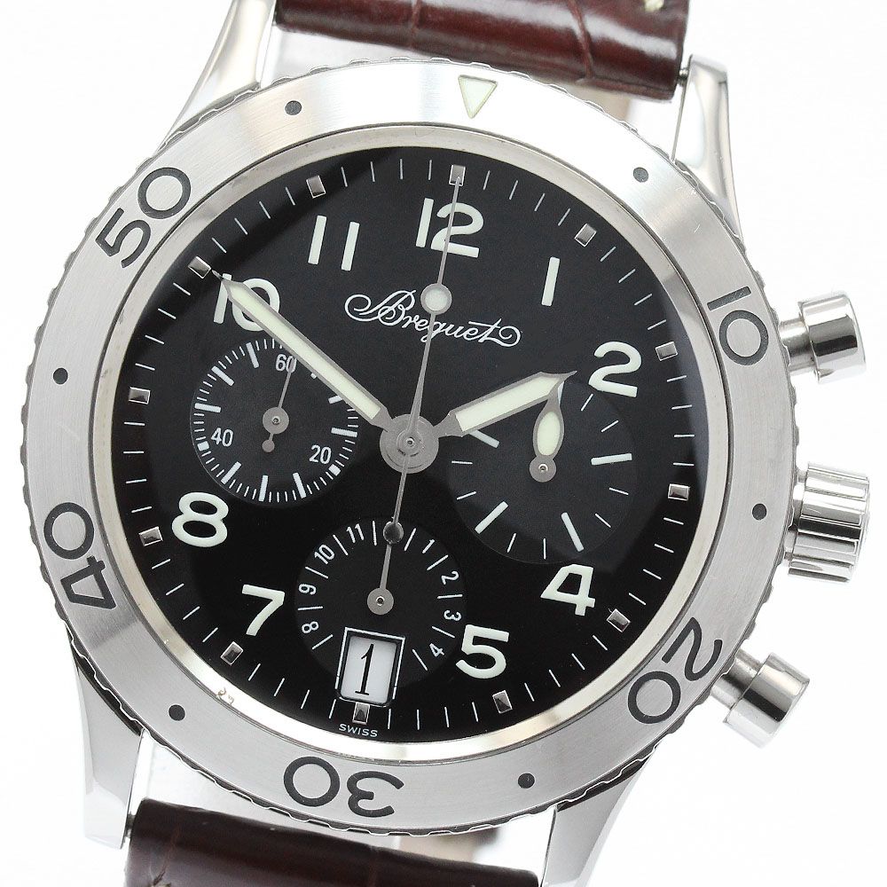 ブレゲ Breguet 3820 トランスアトランティック クロノグラフ 自動巻き メンズ 箱・保証書付き_956031