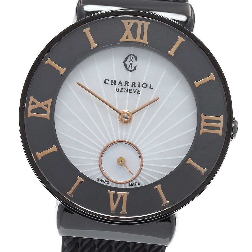 シャリオール CHARRIOL ST30.1 サントロペ スモールセコンド クォーツ レディース 良品 _962376
