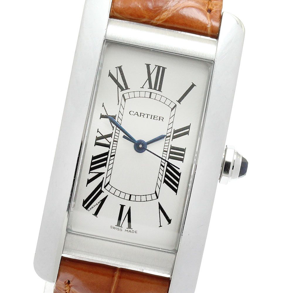 カルティエ CARTIER WSTA0017 タンクアメリカンMM 自動巻き ボーイズ 保証書付き_960420 カルティエ CARTIER WSTA0017 タンクアメリカンMM 自動巻き ボーイズ