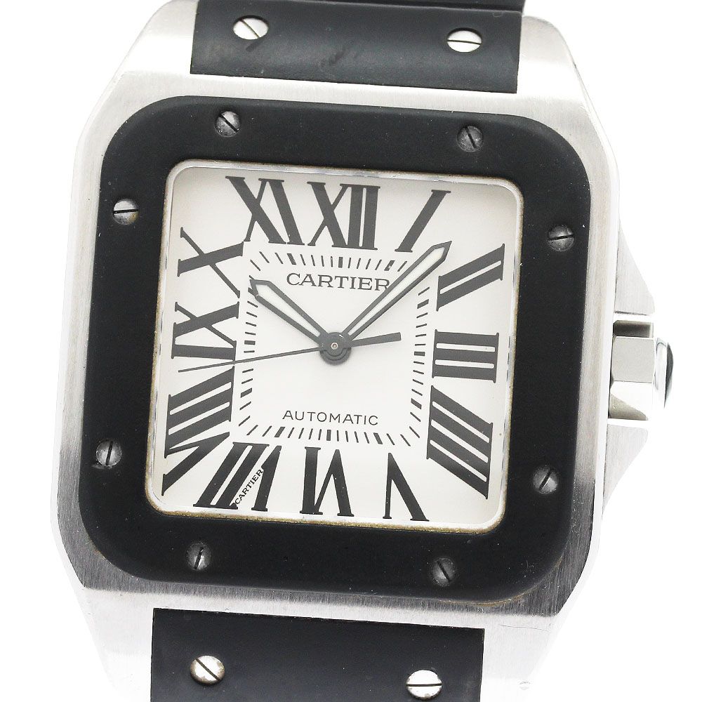 ベルト訳あり カルティエ CARTIER W20121U2 サントス100 自動巻き メンズ _956353