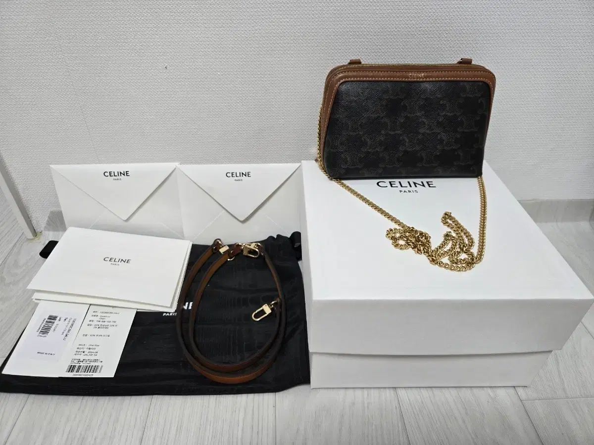 Celine セリーヌ チェーン クラッチバッグ フルセット