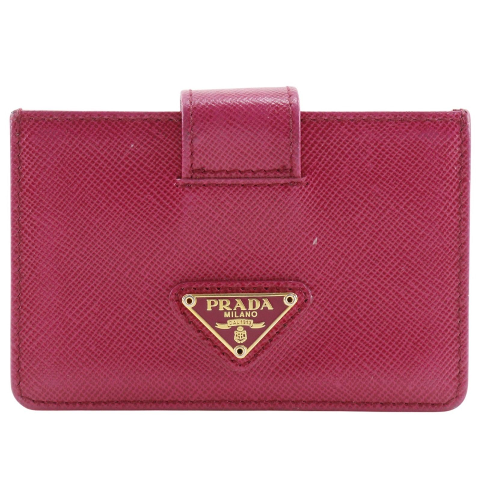 【PRADA】プラダ サフィアーノ ピンク レディース カードケース