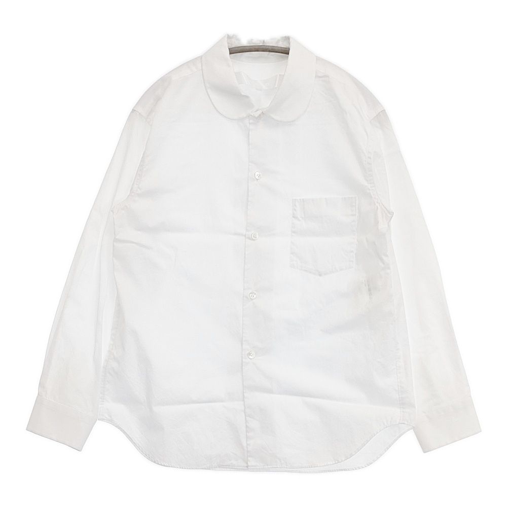 tao COMME des GARCONS 丸襟 袖レース コットン サイズM ブラウス シャツ AD2021 ホワイト レディース タオ コムデギャルソン【中古】6-0525M△