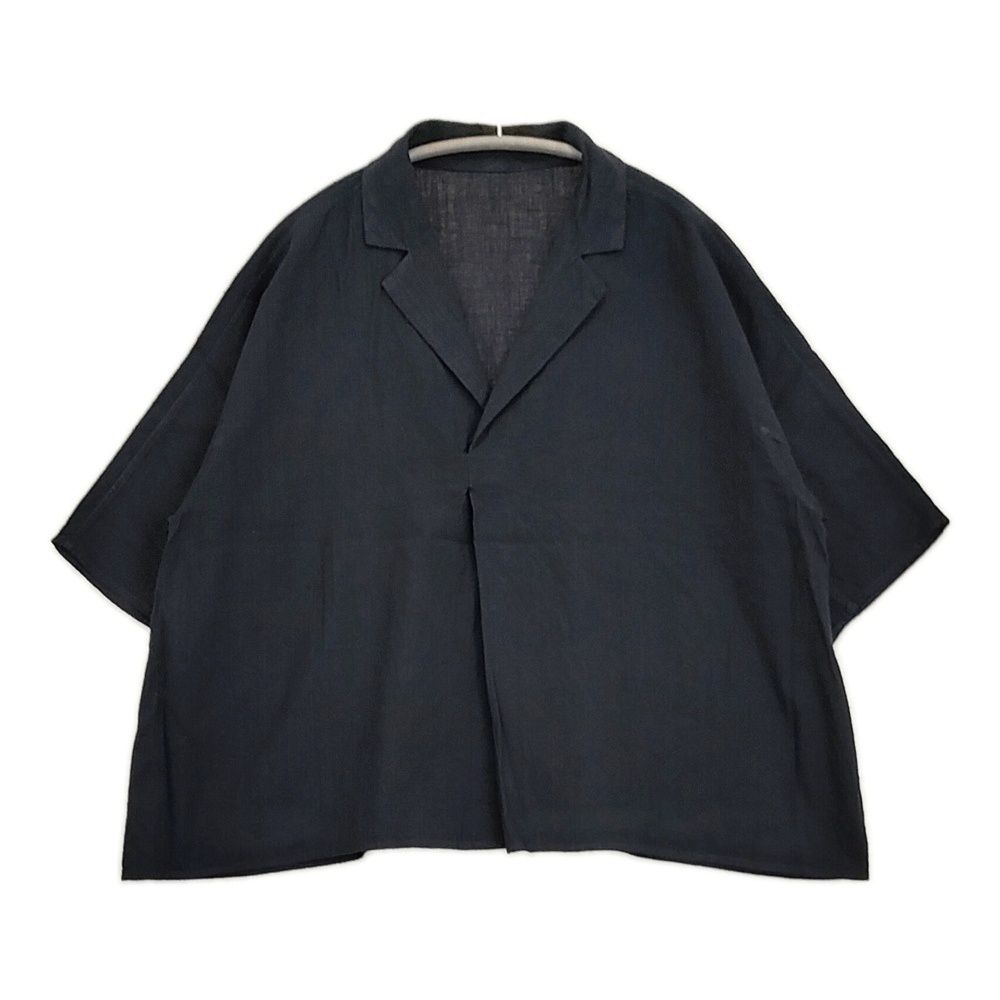 JURGEN LEHL J0142FB891 インド製 コットンブラウス プルオーバー 開襟シャツ ブラウス シャツ 24SS ネイビー レディース ヨーガンレール【中古】6-0525S△