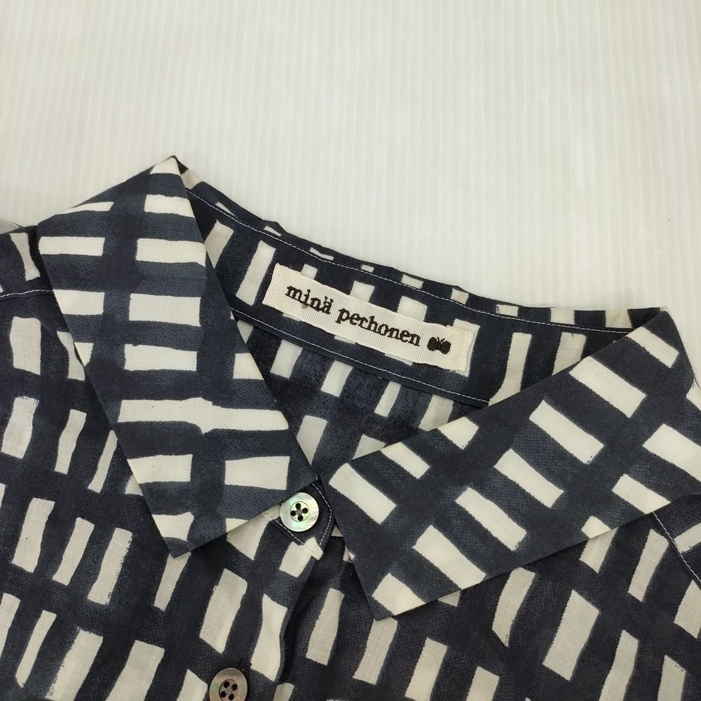 mina perhonen ai3118 sora check 定価79200円 コットン 日本製 サイズ