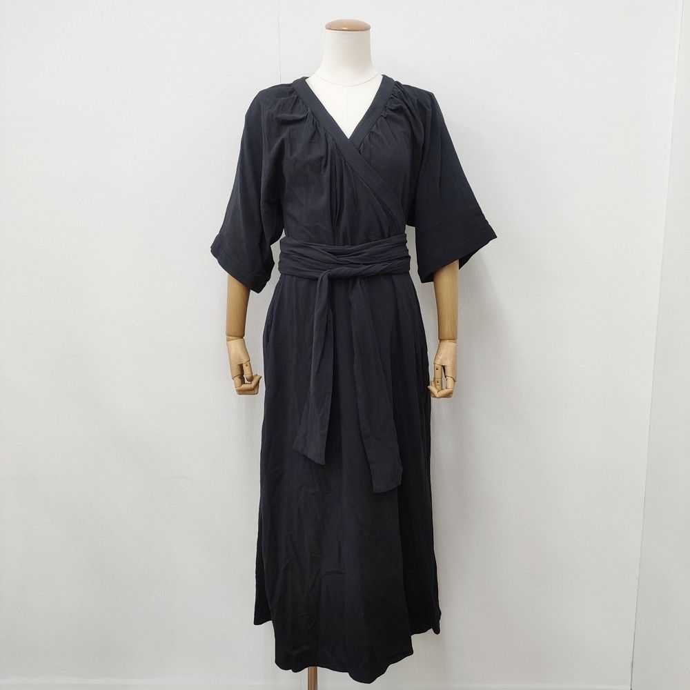 AKTE アクテ 12010422 カシュクール コットン ワンピース ブラック レディース【中古】6-0525S◎