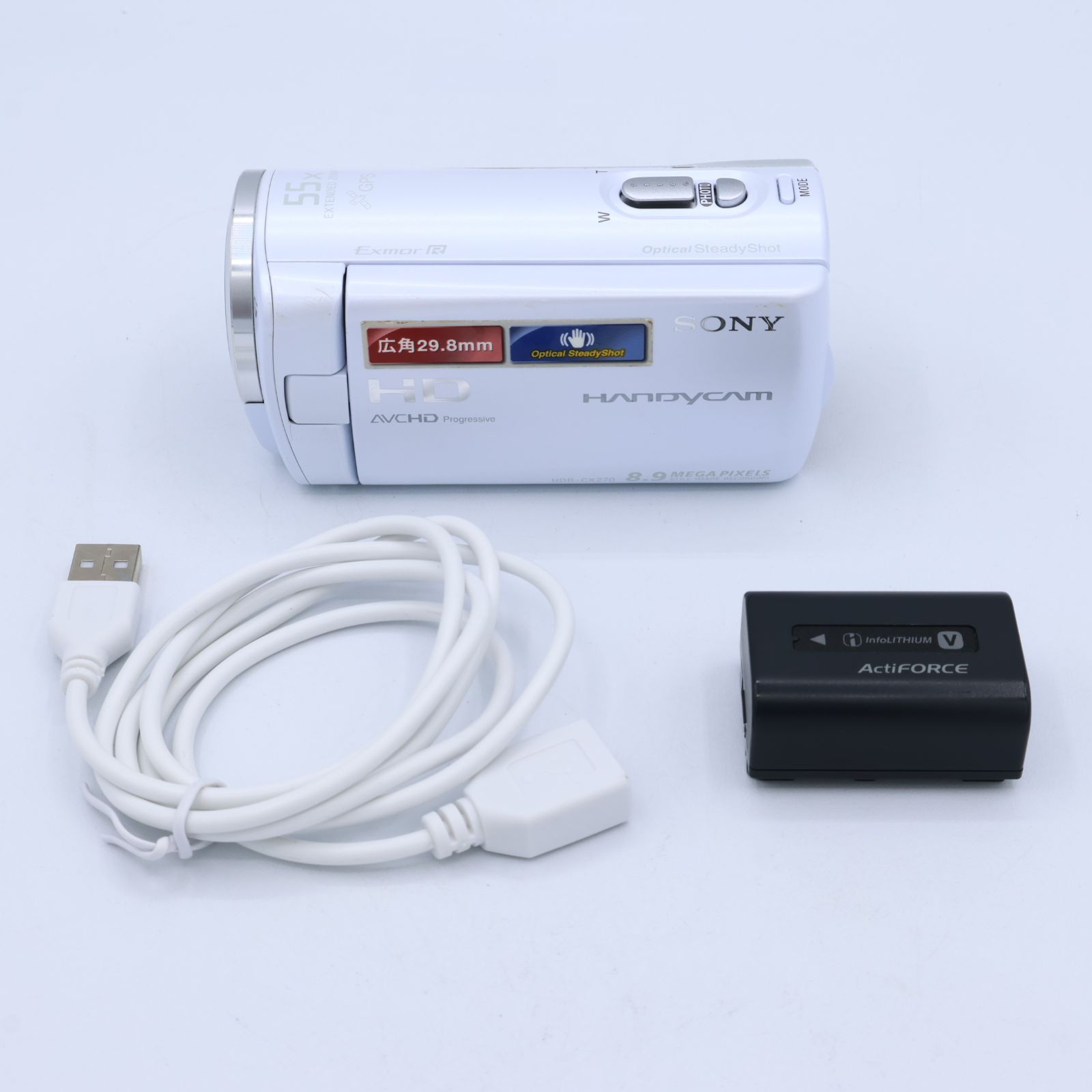 SONY ソニー HDビデオカメラ Handycam CX270V プレミアムホワイト HDR-CX270V(W) #260601_5047015
