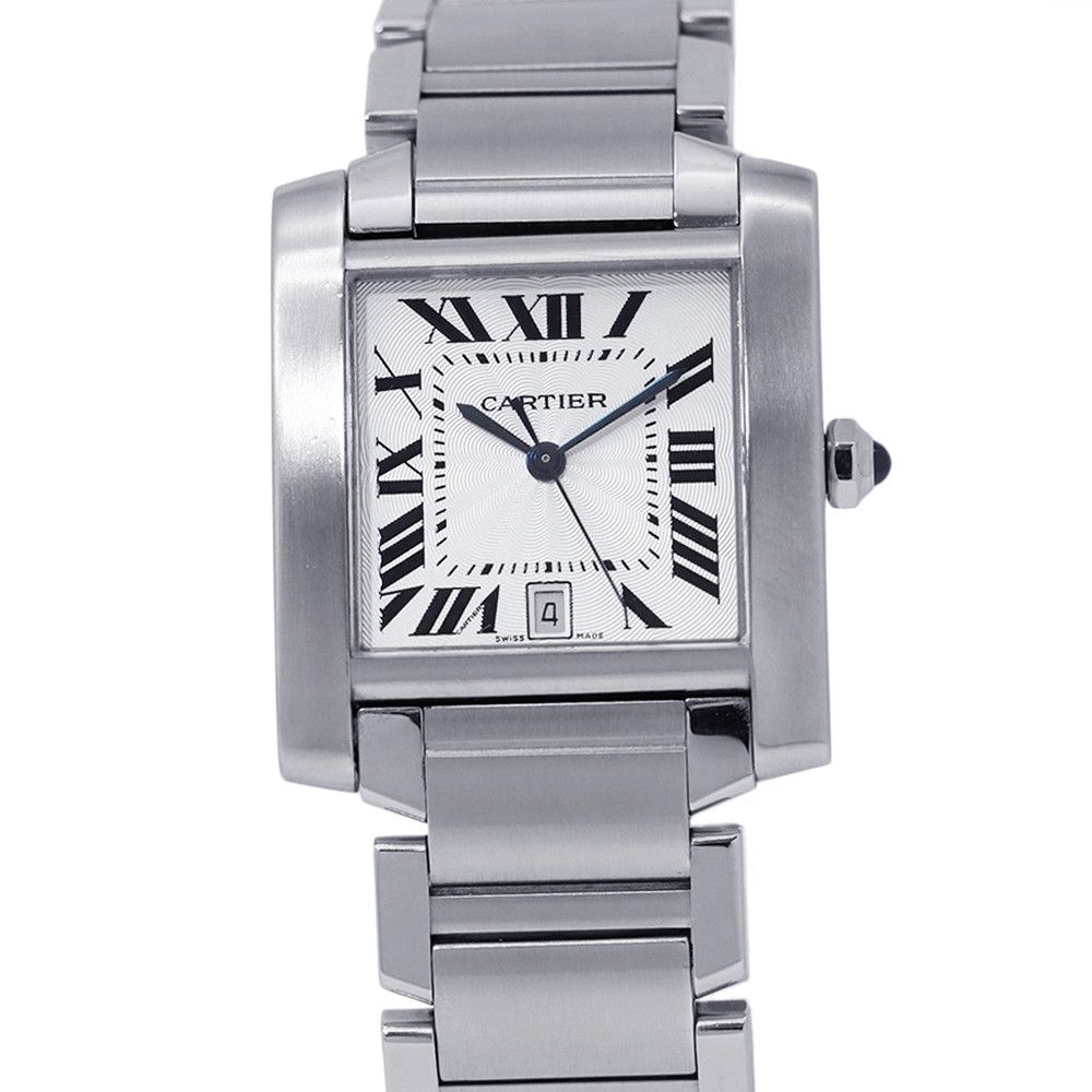 カルティエ タンクフランセーズ LM W51002Q3 Cartier 腕時計 シルバー文字盤
