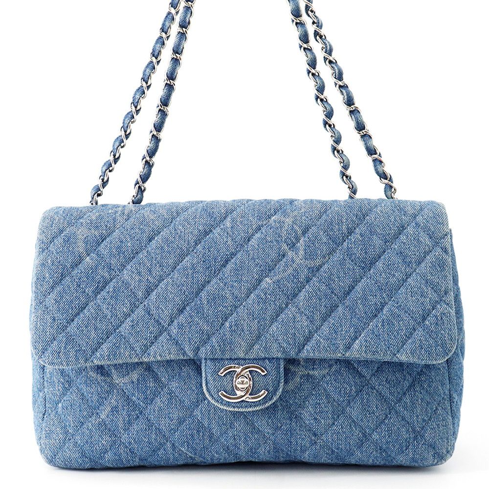 シャネル チェーンショルダーバッグ ココマーク マトラッセ デニム CHANEL バッグ