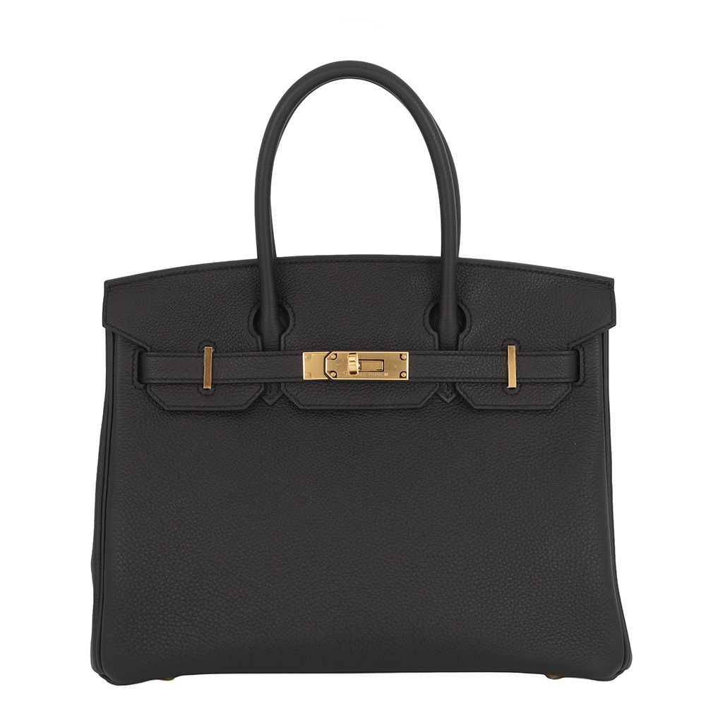 エルメス バーキン30 ブラック/ゴールド金具 トゴ K刻印 HERMES Birkin ハンドバッグ 黒