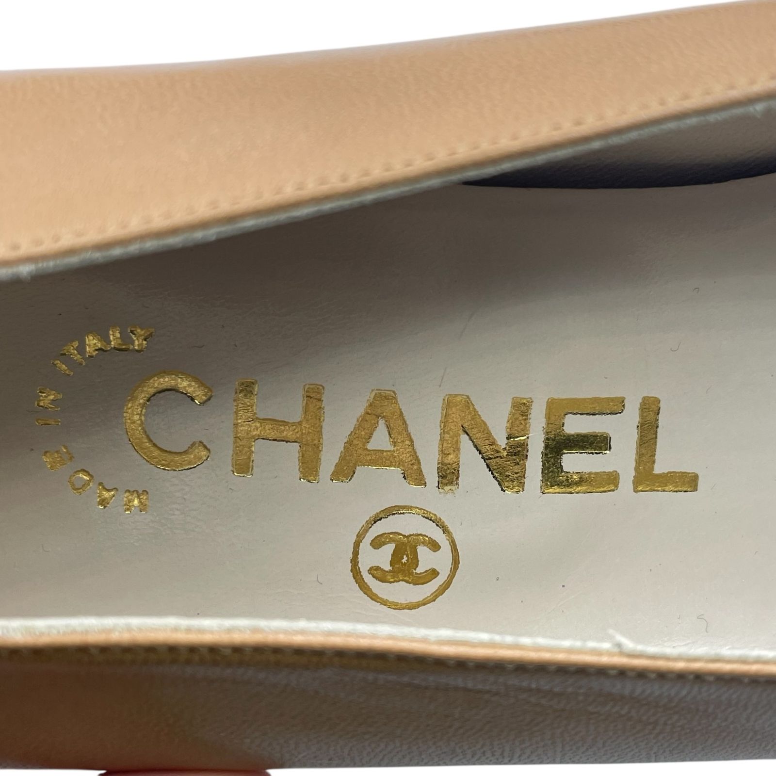 未使用品 CHANEL シャネル パンプス レザー ベージュ サイズ36 箱付き