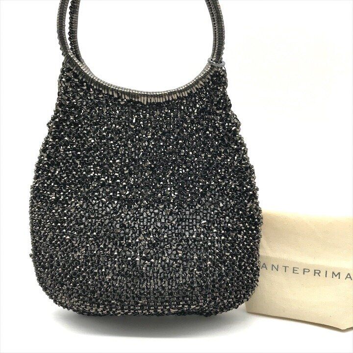 美品 ANTEPRIMA アンテプリマ ワイヤー ハンド バッグ ブラック レディース ブランド カバン BAG r1642r
