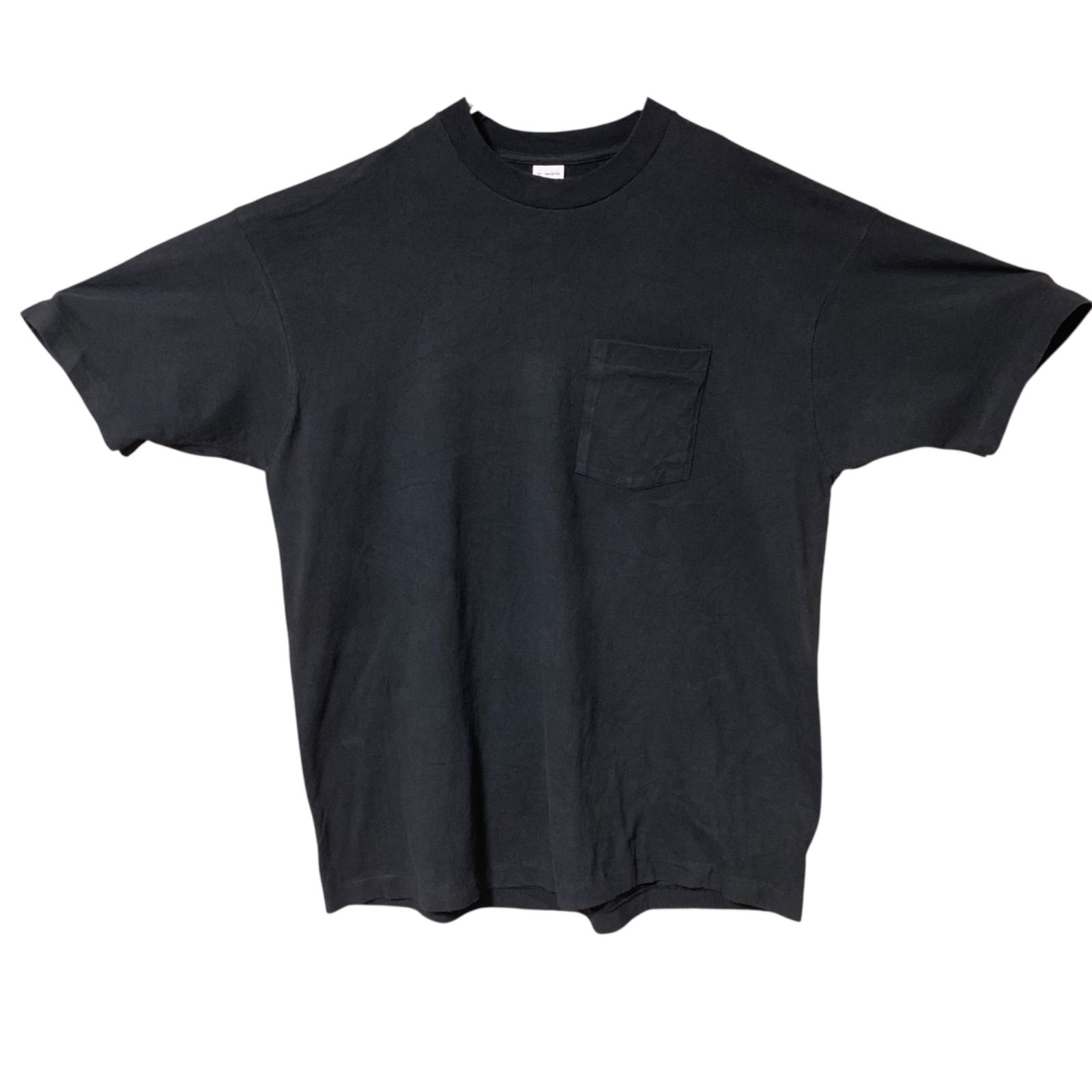 CHM USA製 Munsingwear ポケットTシャツ 無地 ブラック XL シングルステッチ コットン 半袖 メンズ レディース ユニセックス 古着 9,666円
