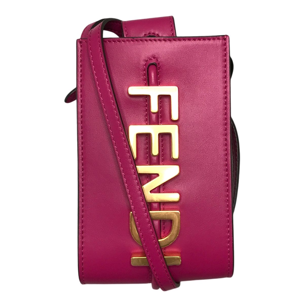 FENDI フェンディ グラフィ フォンポーチ 7AS192 スマホショルダー ショルダー ピンク レディース 肩掛け 中古 良好 T11263796