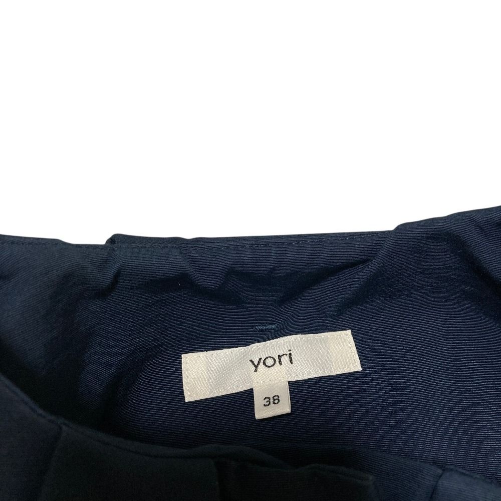 美品 yori ヨリ サイドフレアカラーコート YR2225-001SP サイズ38
