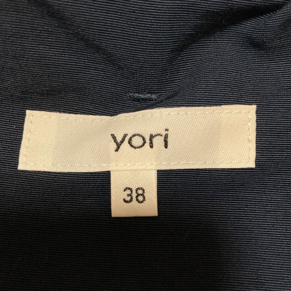 美品 yori ヨリ サイドフレアカラーコート YR2225-001SP サイズ38