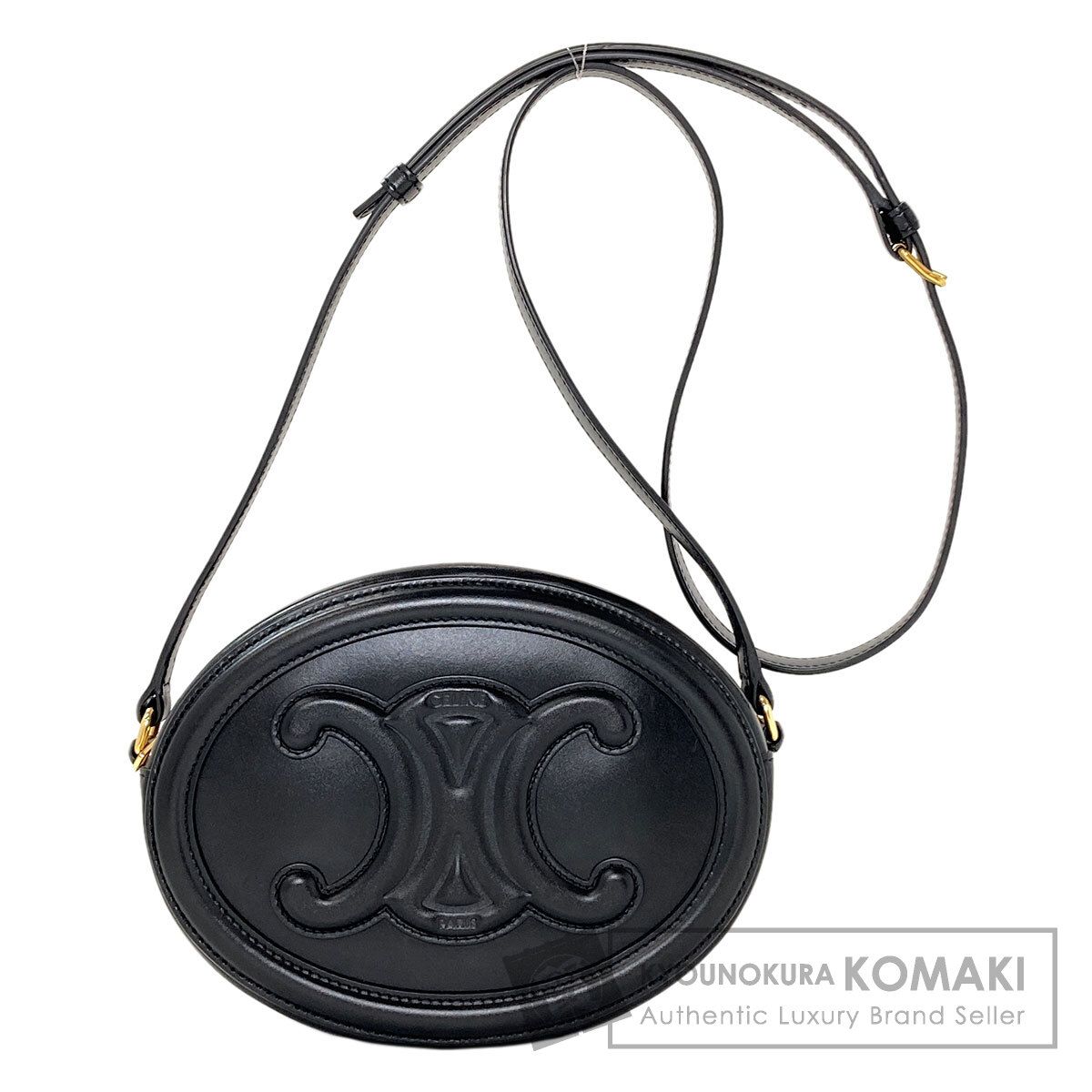 CELINE セリーヌ トリオンフ オーバルパース ショルダーバッグ カーフ レディース [中古]